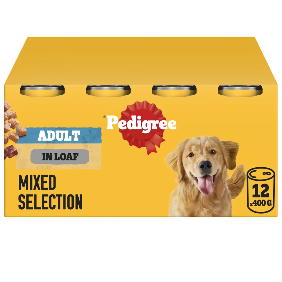 Healthy Pedigree Adult Wet Dog Food Mixed Loaf 12x400g Elegant
