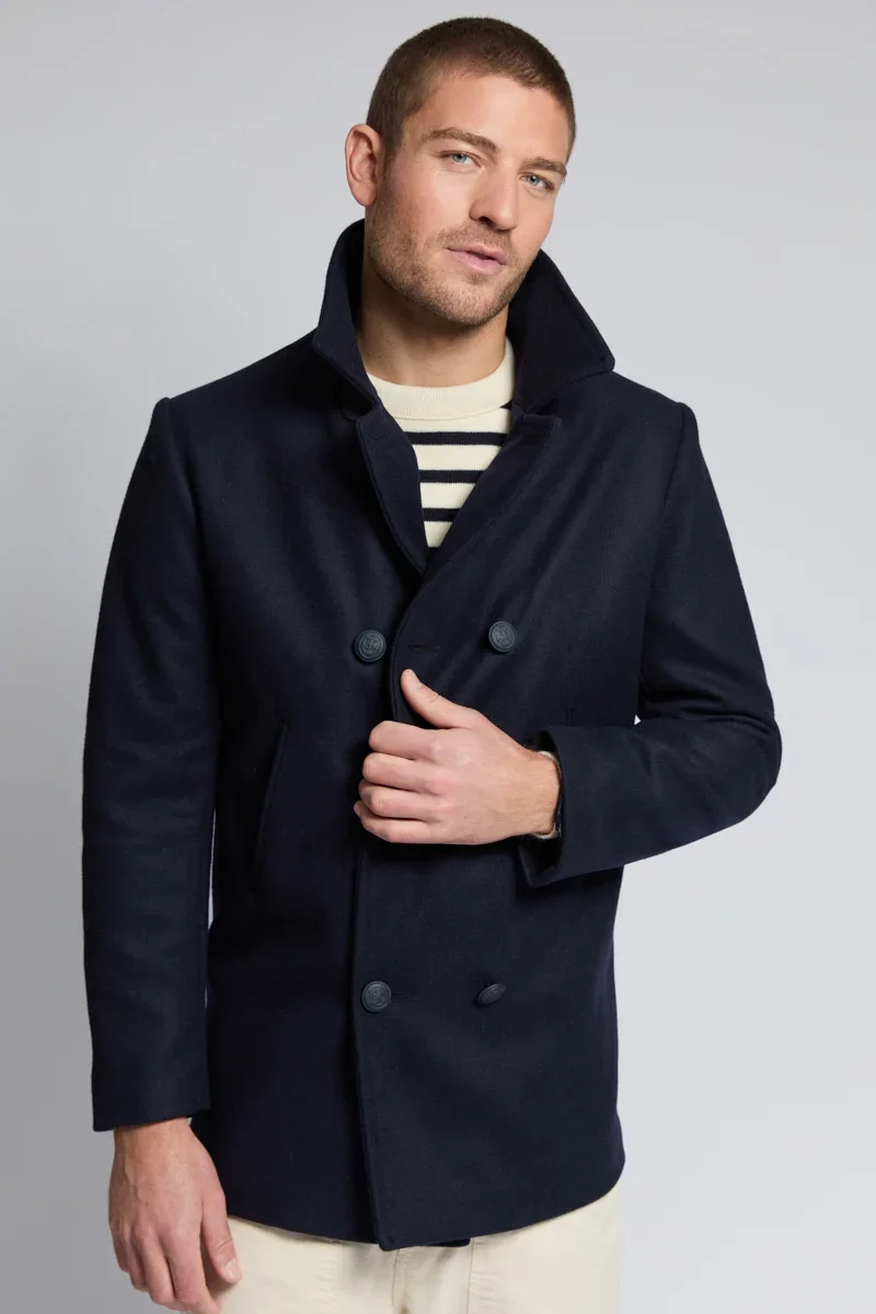 Verified Caban marin Cap Sizun - drap de laine - Taille 5XL à 9XL Premium Material
