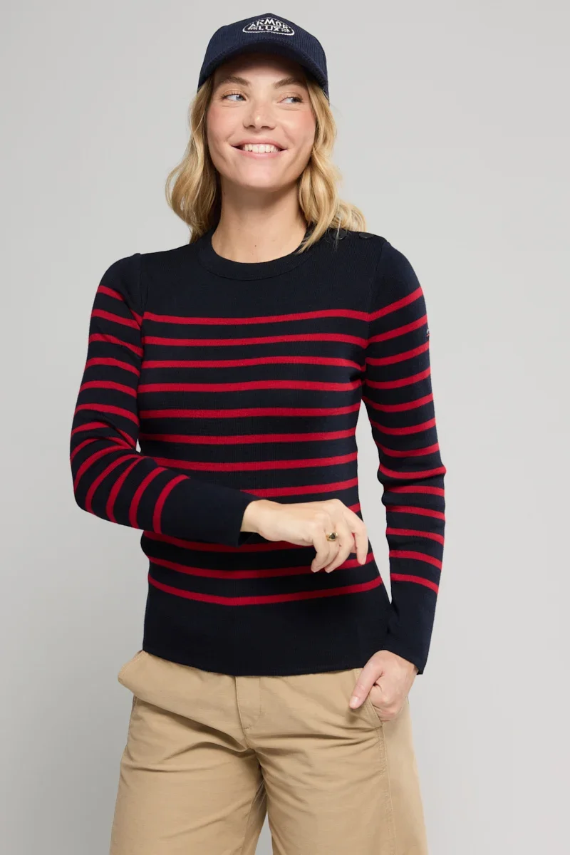 Fine Crafted Pull marin rayé Paimpol - laine et acrylique Secure