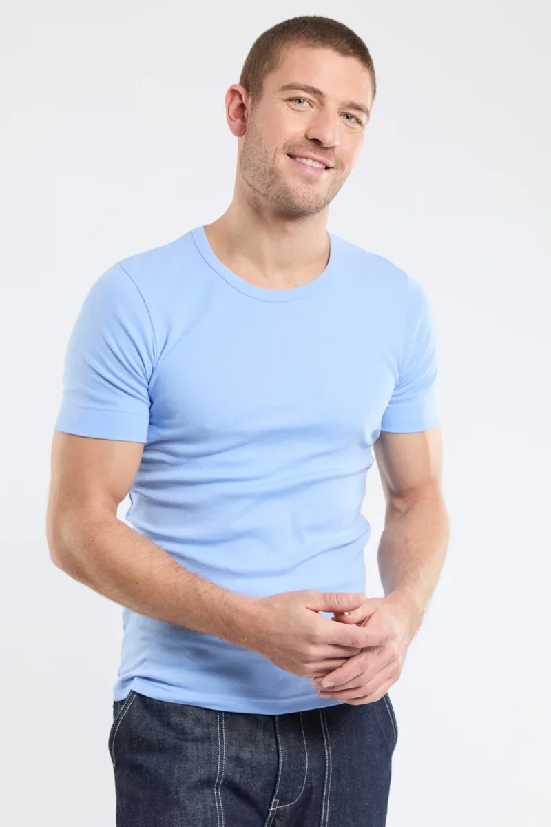 Clean T-shirt col rond - coton épais issu de l agriculture biologique Elegant