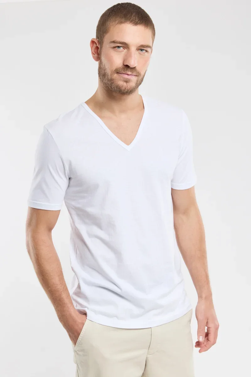 Smooth T-shirt col V - coton léger issu de l agriculture biologique Prestigious