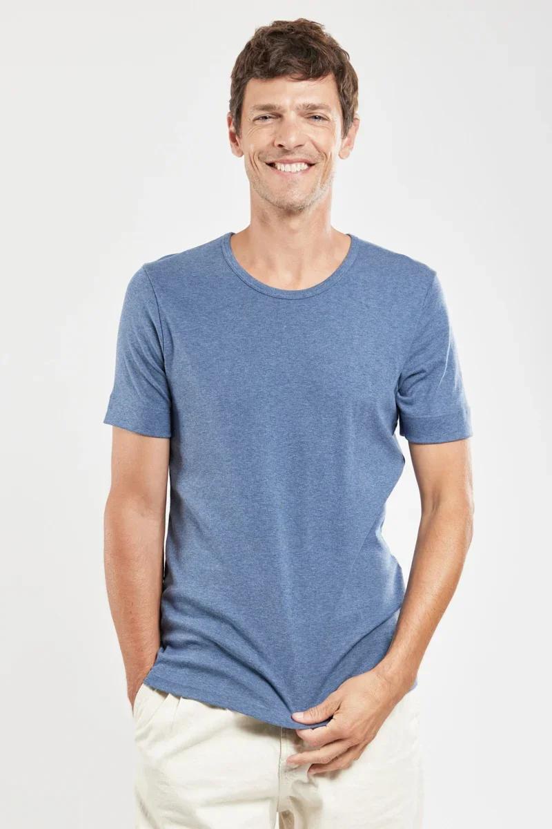 Natural T-shirt col rond - coton épais issu de l agriculture biologique Optimized