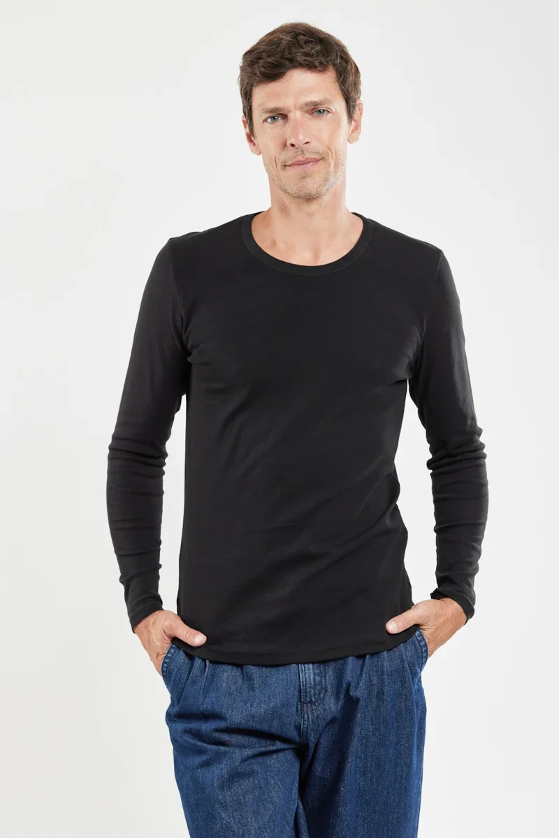 Breathable T-shirt manches longues - coton issu de l agriculture biologique et kapok Sophisticated