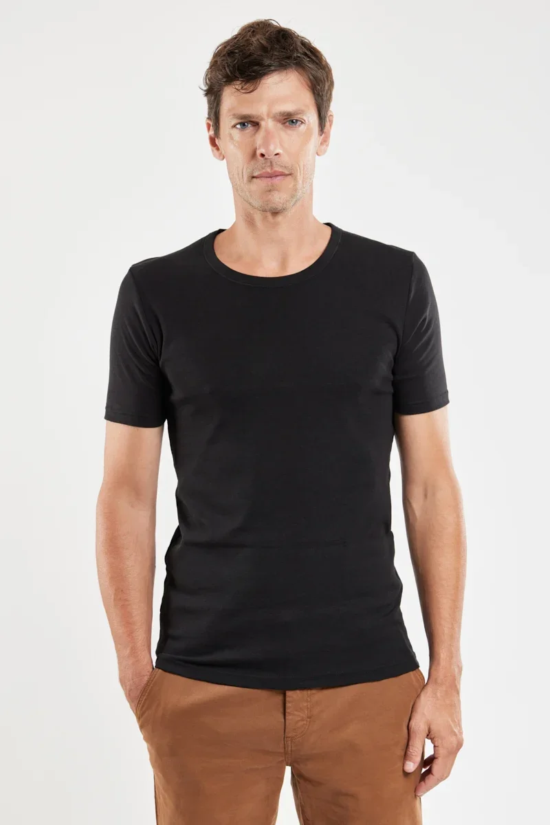 Traditional T-shirt uni - coton issu de l agriculture biologique et kapok Relaxed