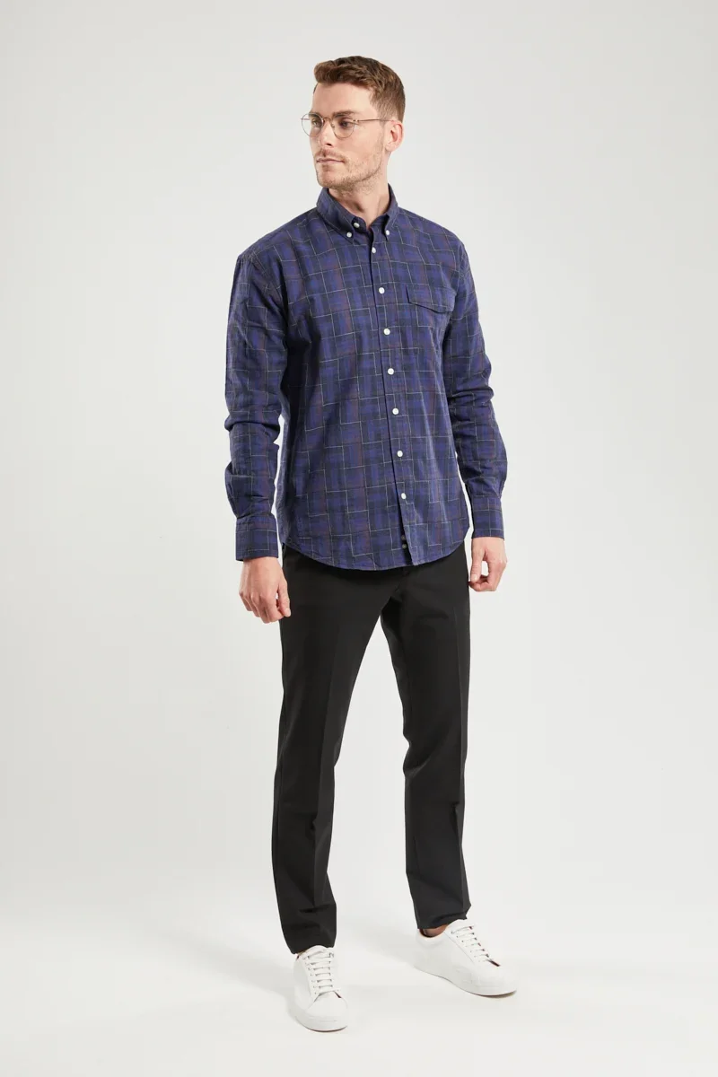 Solid Pantalon de costume - laine et polyester Soft