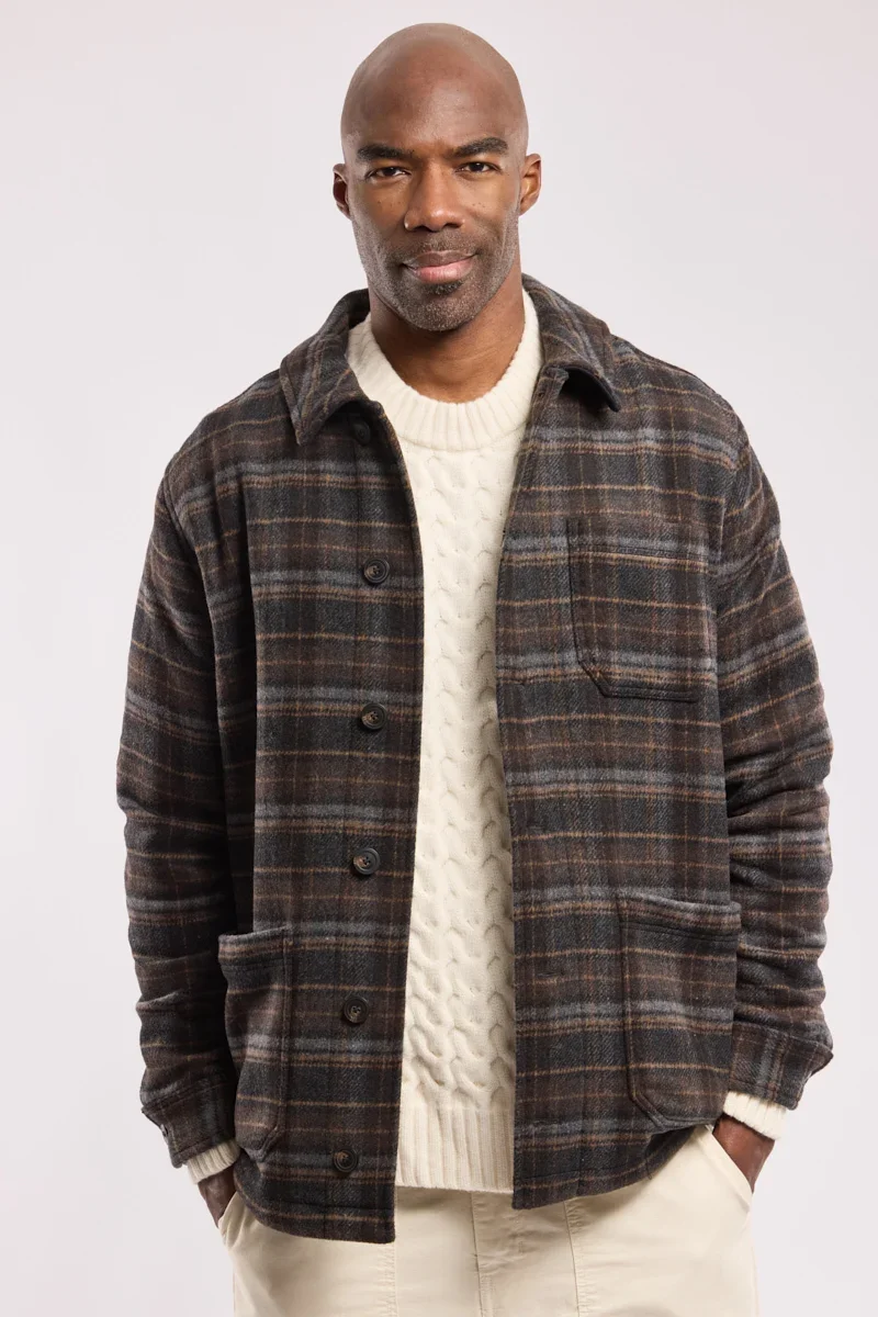 Proven Veste à carreaux - drap de laine Minimalist