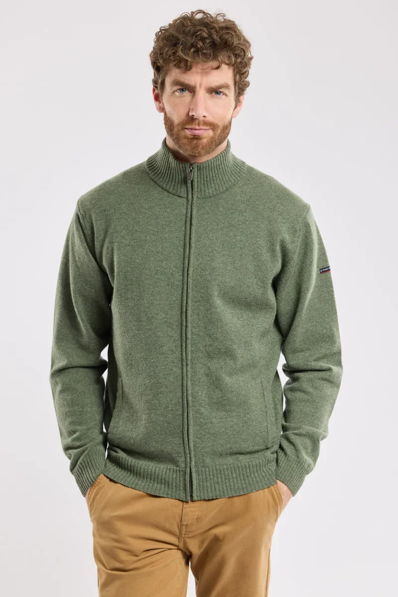 Outstanding Cardigan zippé - lambswool Elegant