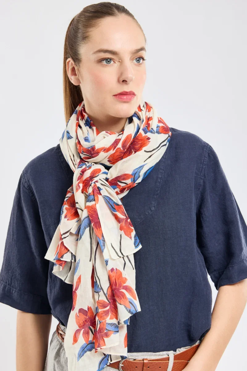 Superior Foulard fleurs - coton Authentic