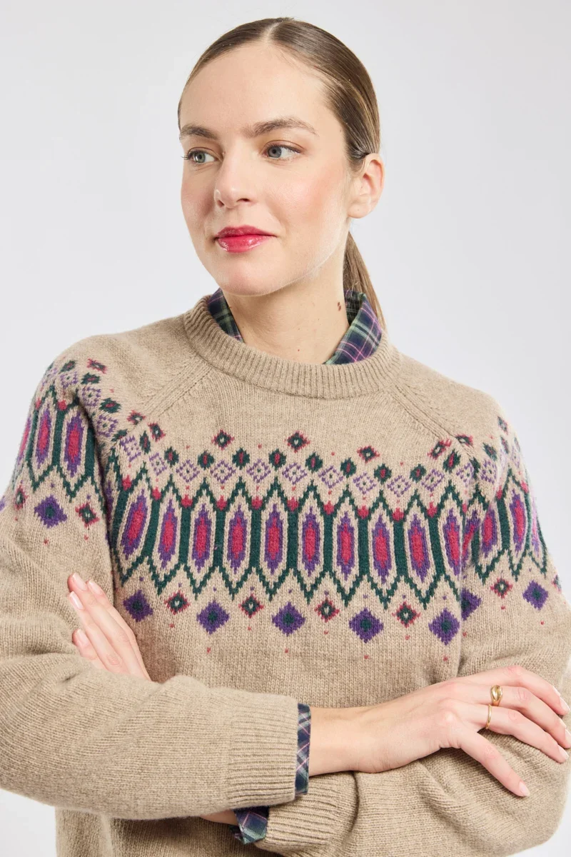 Durable Pull jacquard Heritage - laine Top-Quality
