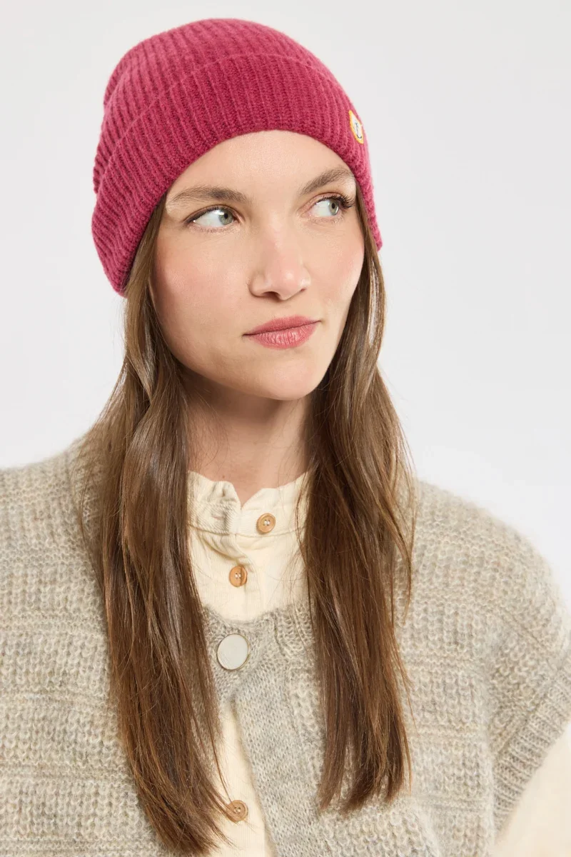 Green Bonnet côte perlée en laine HERITAGE Casual