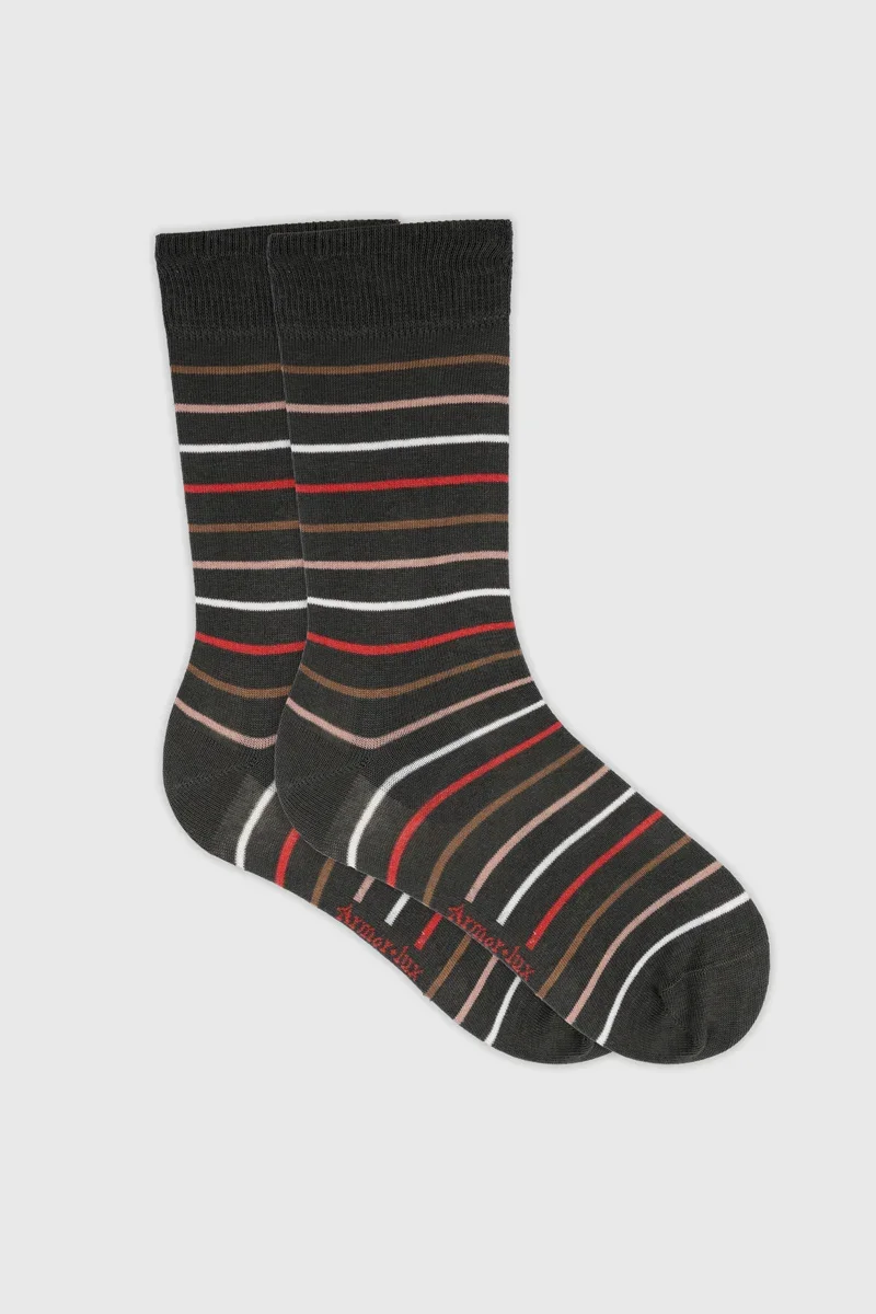 Convenient Chaussettes rayées - coton Long-Lasting