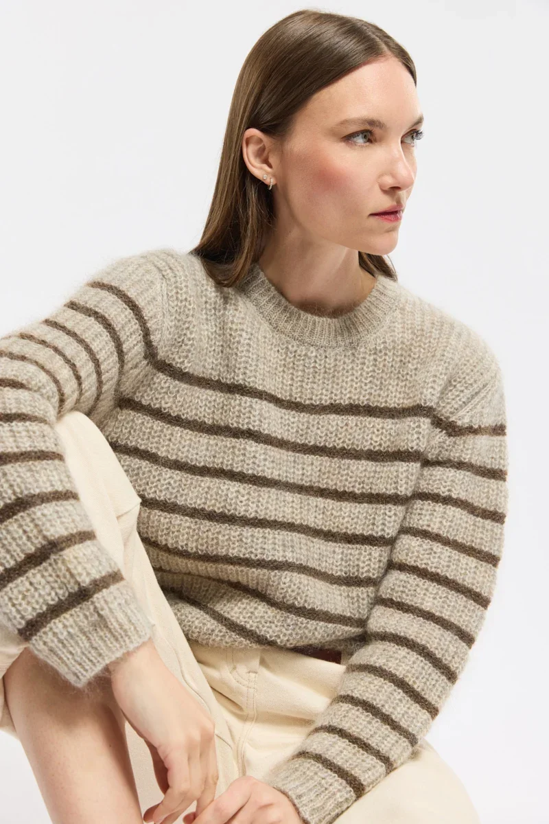 Sustainable Pull rayé Lior - mohair User-Friendly