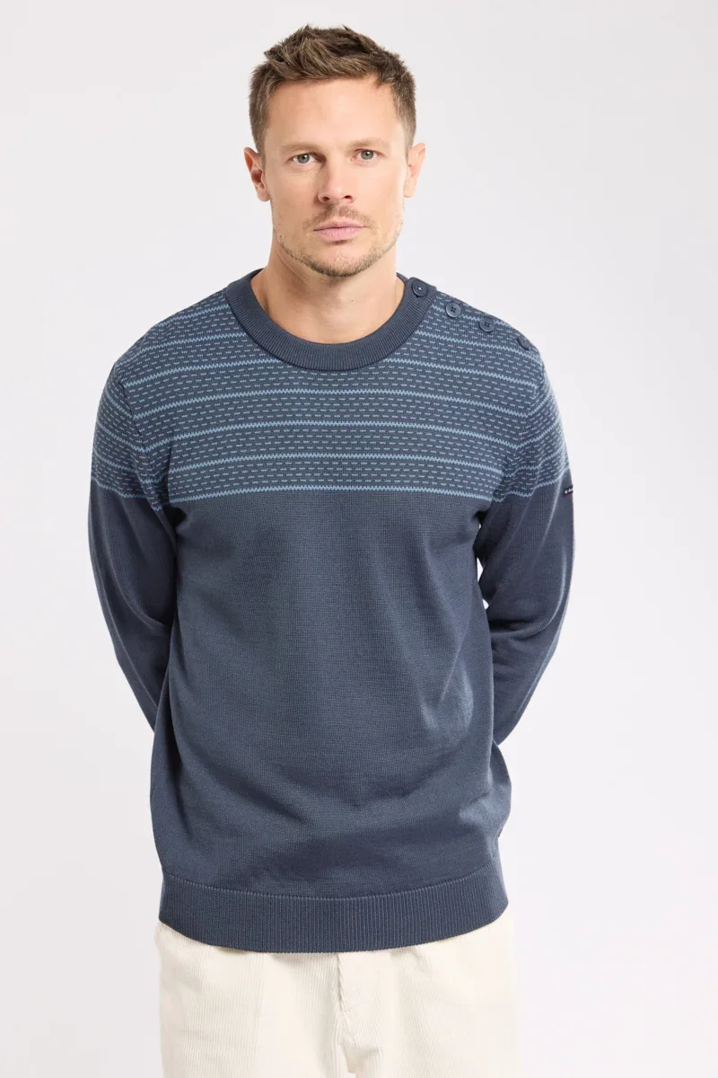 Certified Jacquard fisherman's jumper Premium