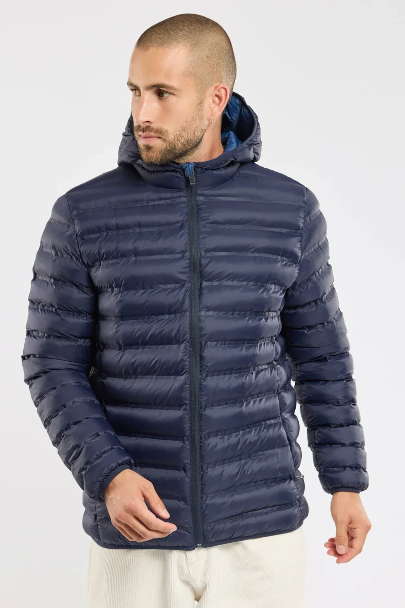 Practical HOODBORD hooded down jacket - recycled polyamide Smart