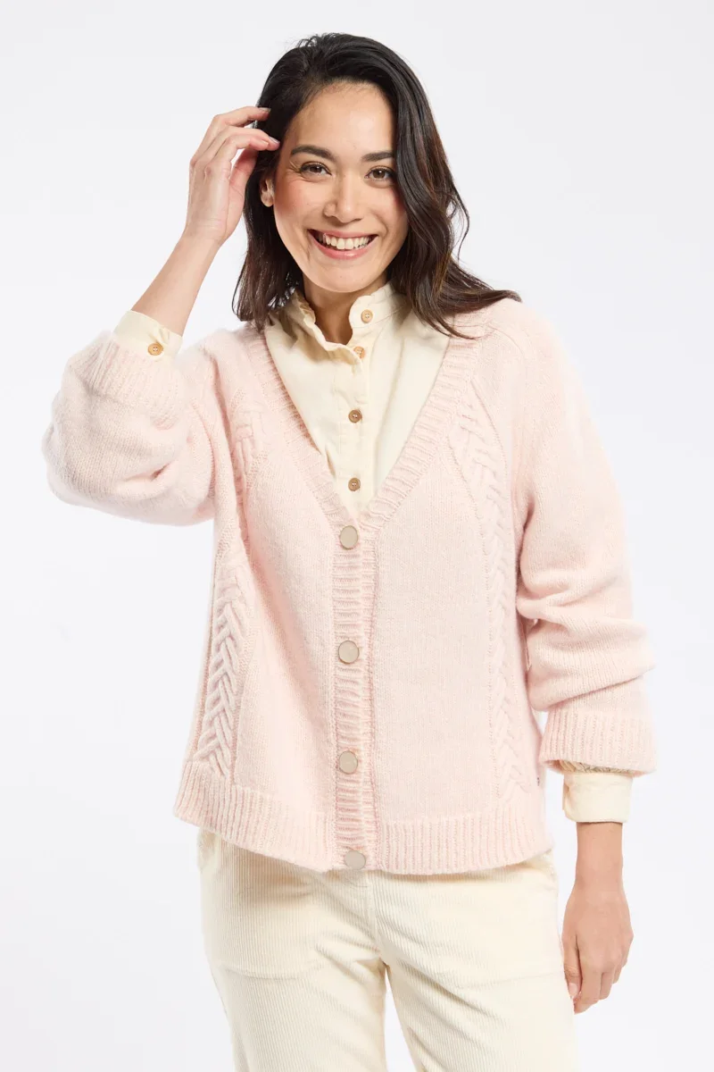 Secure Buttoned cardigan Gaëlle – wool High-Performance