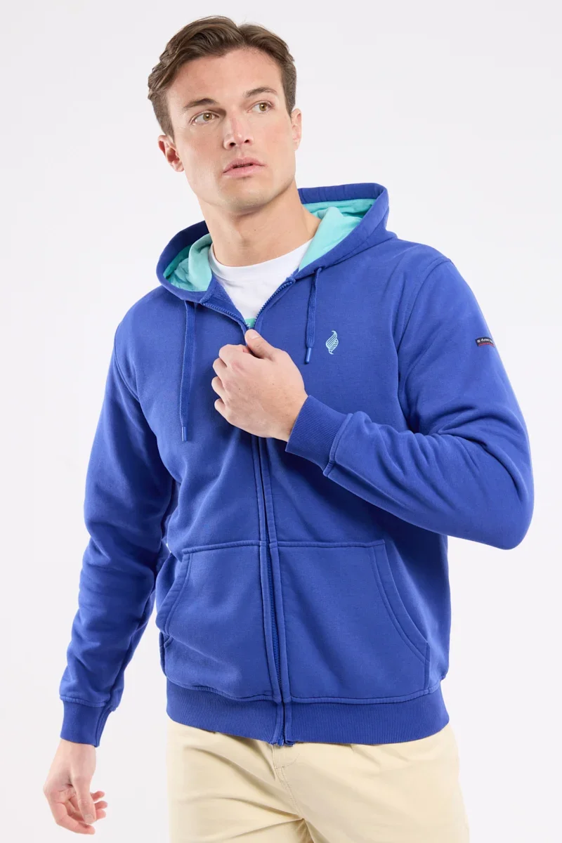 Genuine Screen-printed zip-up sweatshirt - cotton Sustainable