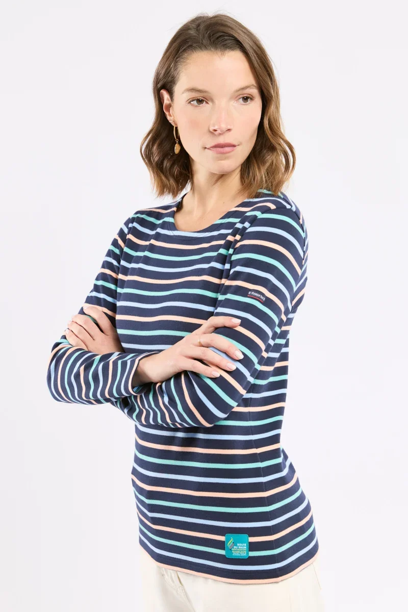 Elegant Tricolor striped shirt - thick cotton Minimalist