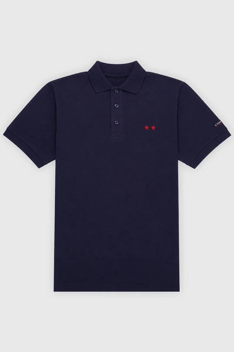 Breathable 2-Star polo shirt - cotton Minimalist