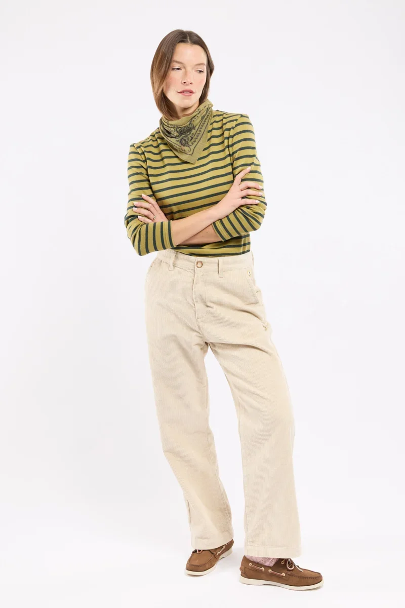 Safe Wide-leg corduroy trousers - cotton and linen Powerful