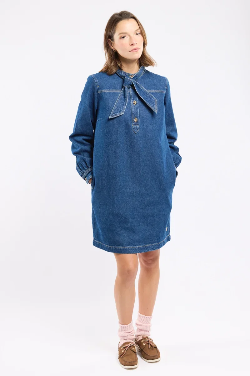High-End Héritage denim dress - cotton Responsible