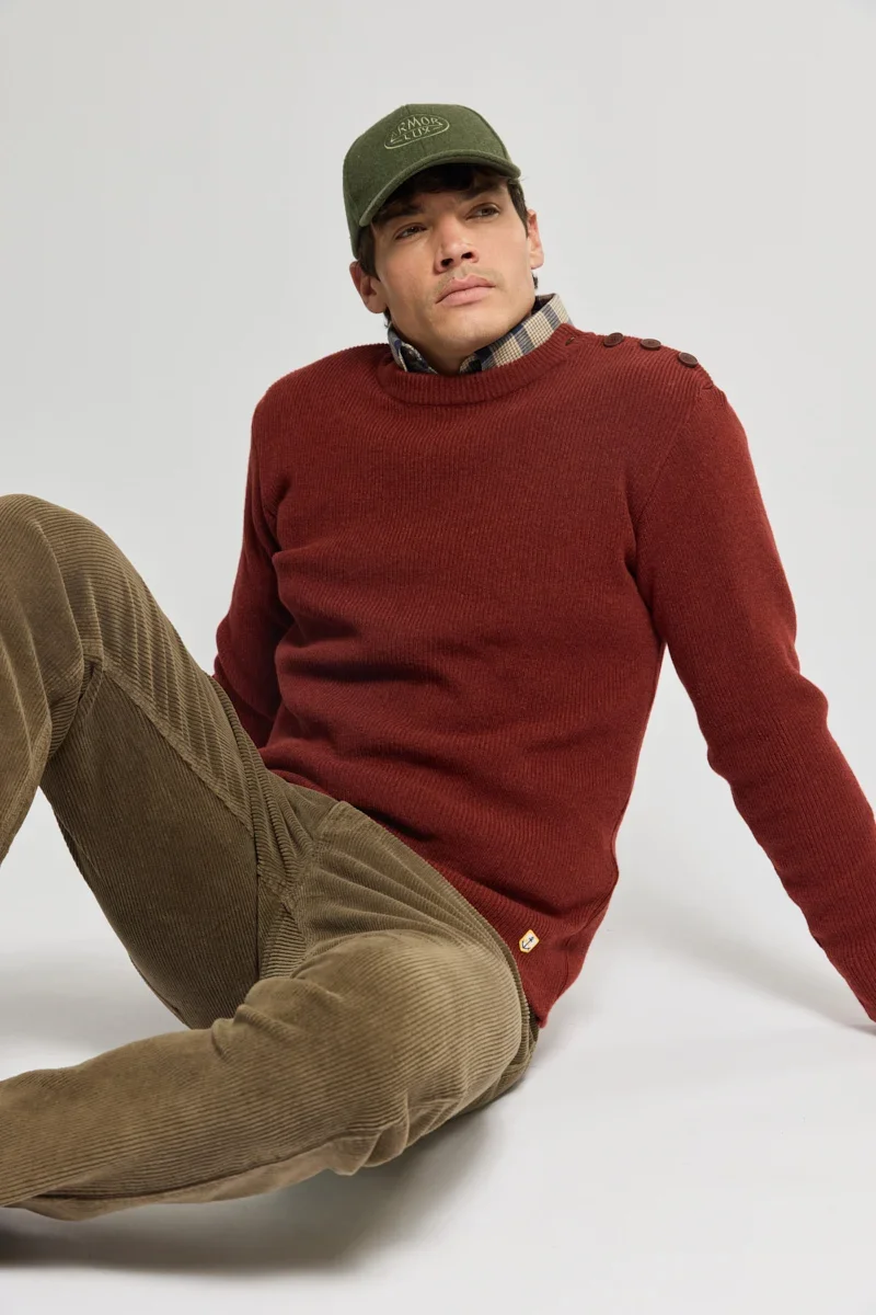 Comfortable Héritage sailor sweater - lambswool Recyclable