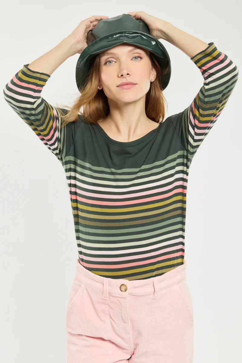 Casual 10-colour striped top - cotton Specialty