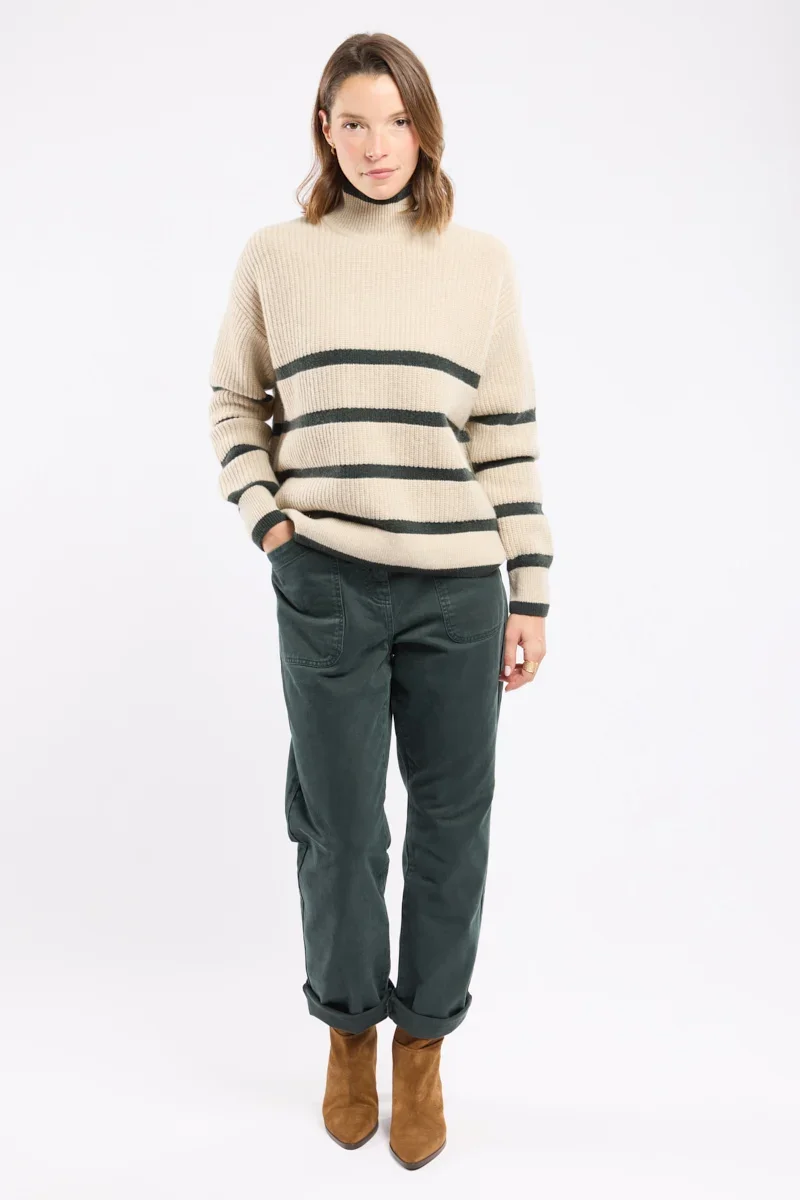 Reliable Straight velvet trousers - cotton Safe