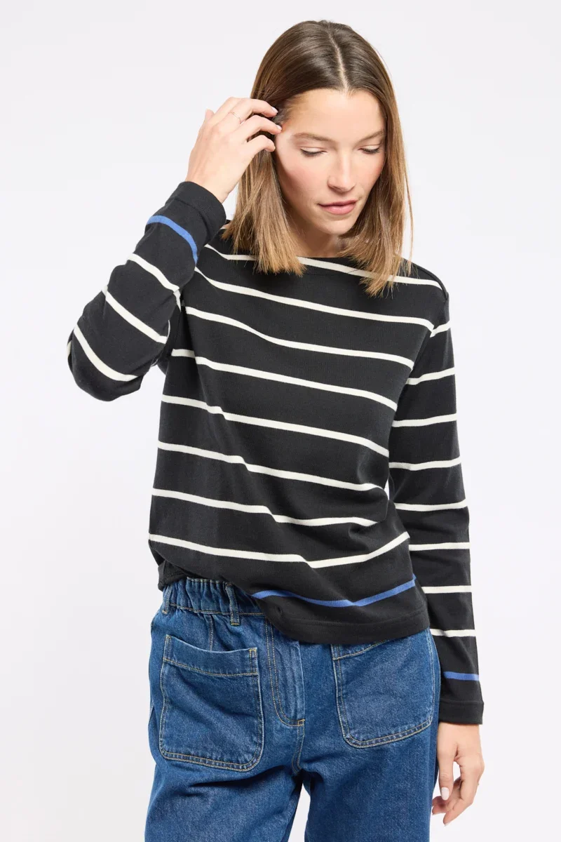 Breathable Striped top - rustic cotton Sophisticated