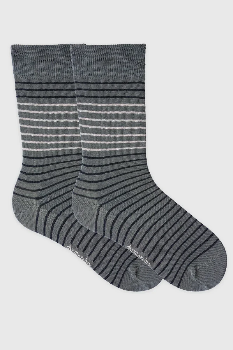 Sustainable Striped socks - cotton Long-Lasting