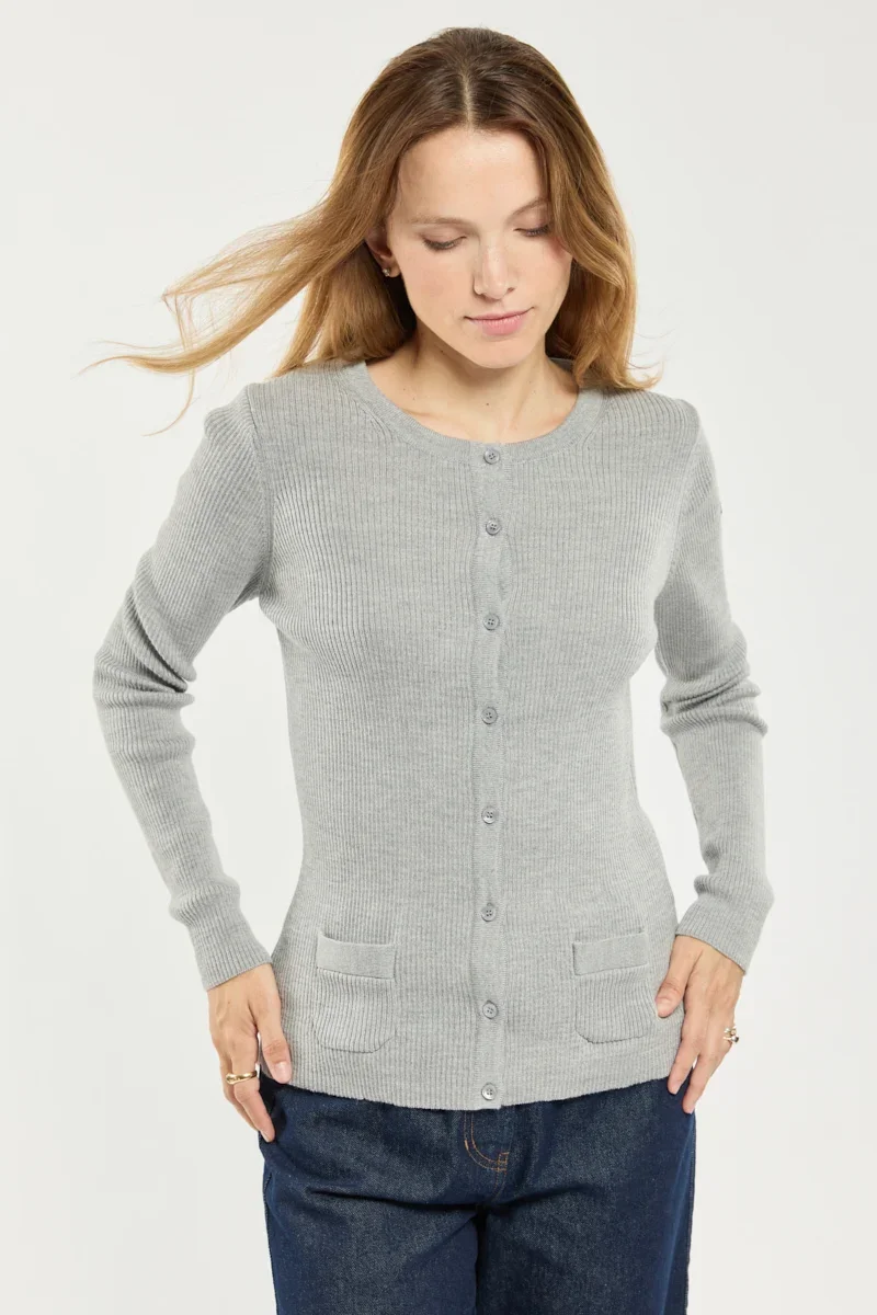 Innovative Buttoned cardigan - merino wool Prestigious