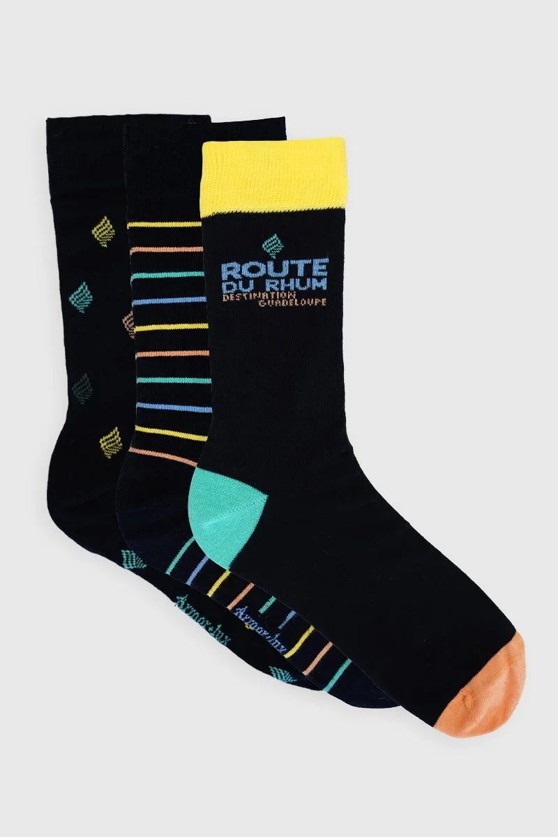 Sophisticated Lot de 3 paires de chaussettes - coton High-End