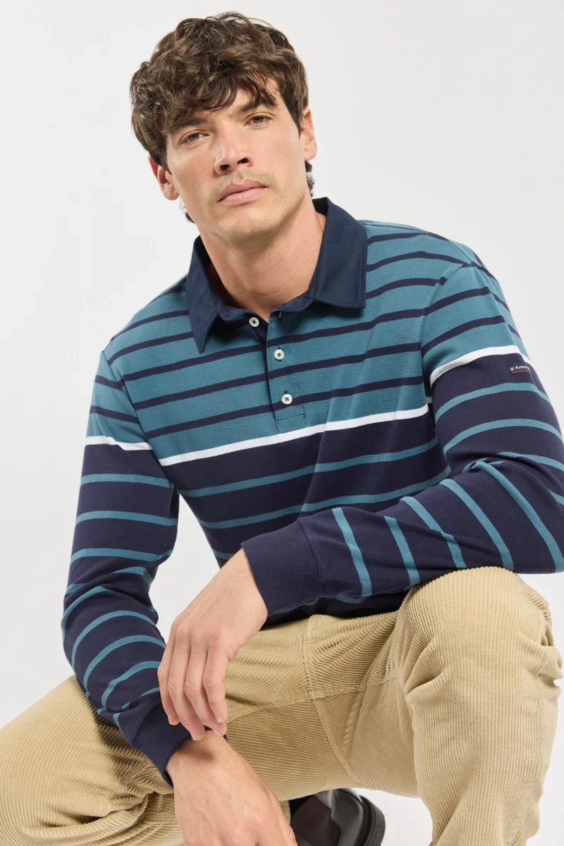 Breathable Long-sleeve polo - cotton Responsible