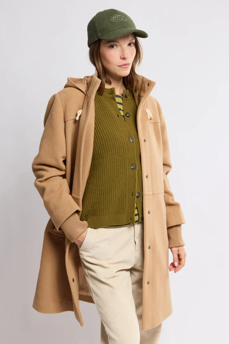 High-Quality Duffle coat - wool fabric Green