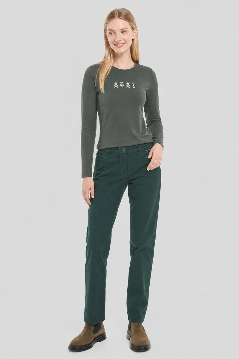 Original Design Straight cut trousers – cotton High-Grade