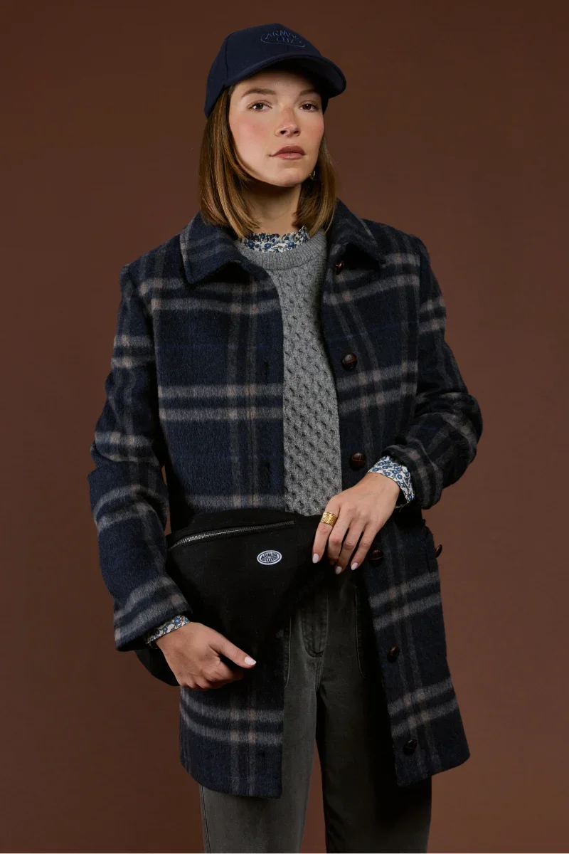 Minimalist Checked coat - wool Comfortable