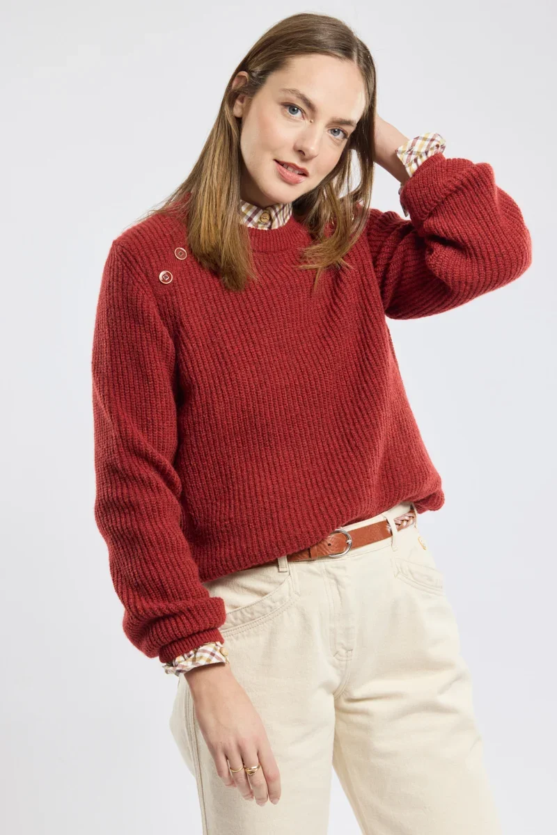Carefully Designed Pull col rond - alpaga et laine Official