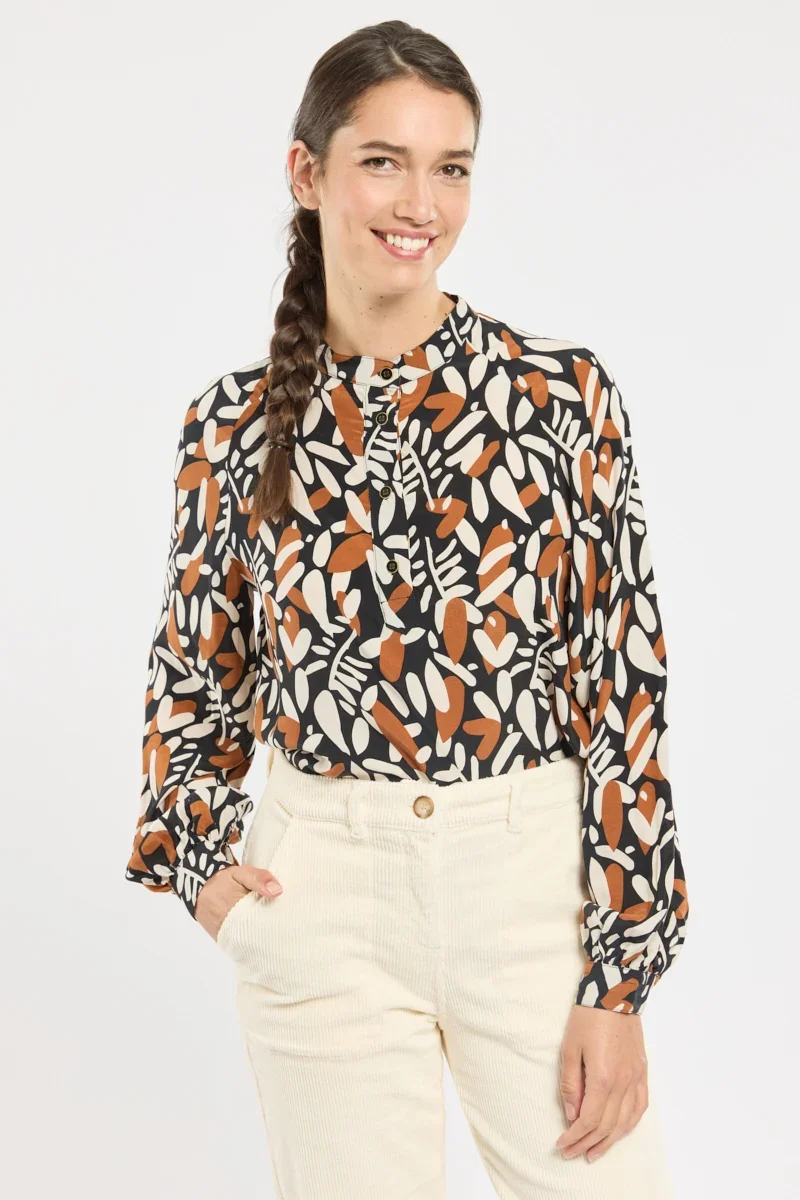 Green Blouse imprimée - cupro Comfortable