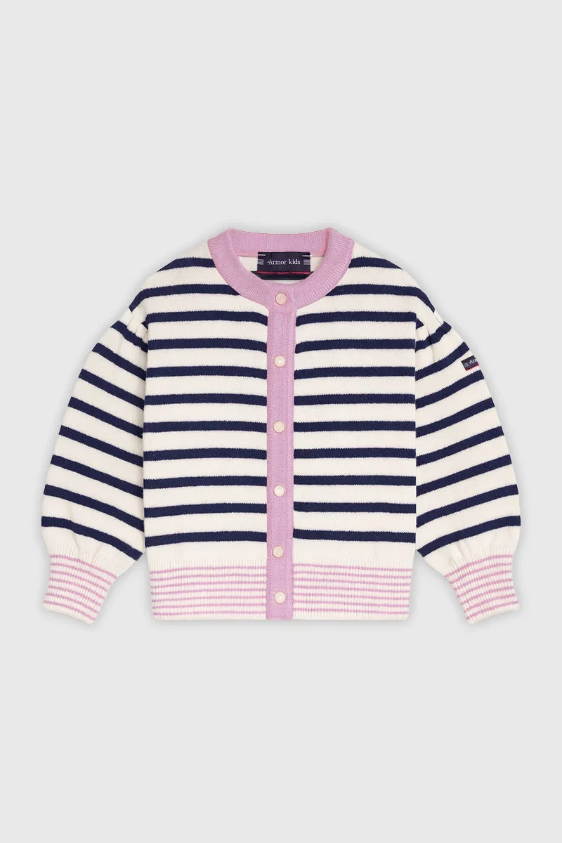 Artisan Cardigan rayé Kids - coton Innovative