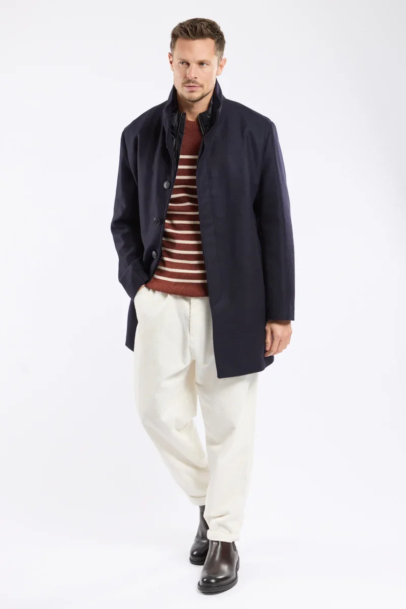 Healthy Manteau boutonné - drap de laine Reusable
