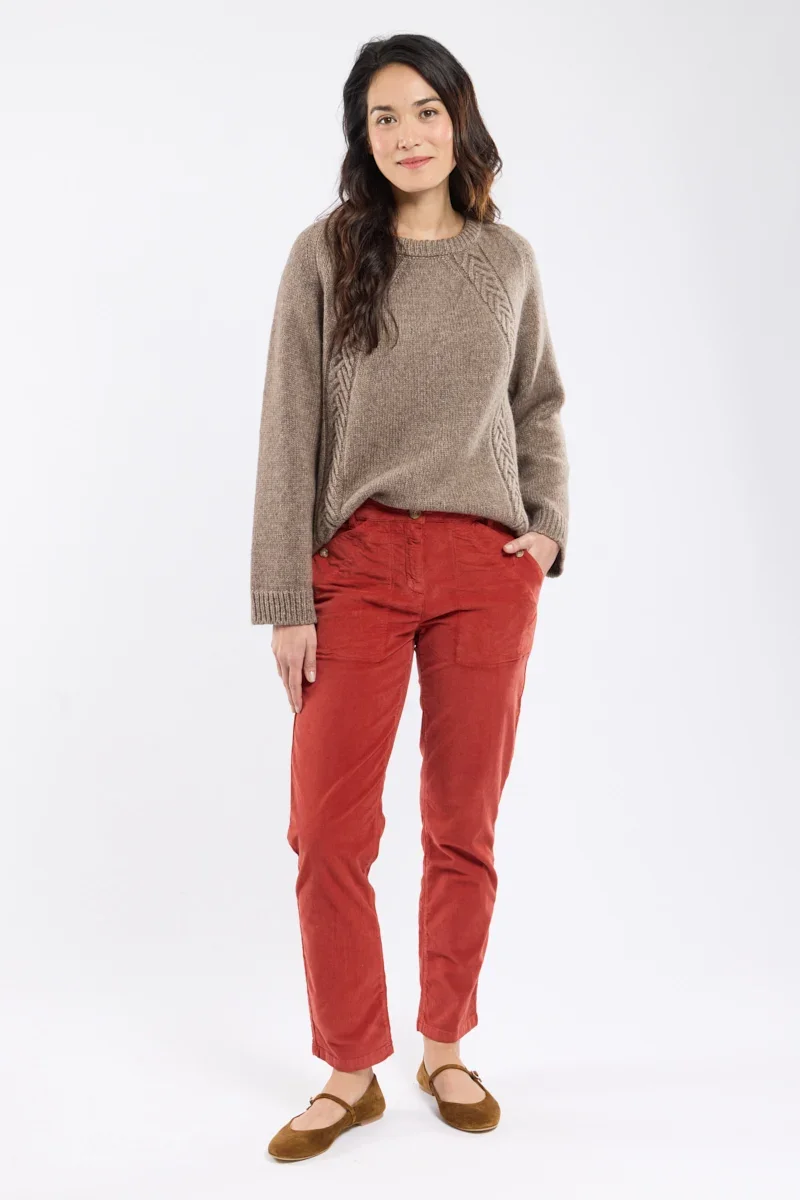 Elegant Pantalon coupe droite - coton Natural