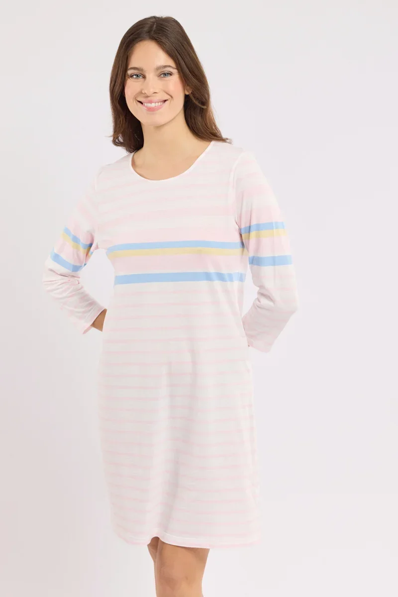 Prestigious Chemise de nuit rayée - coton léger Comfortable
