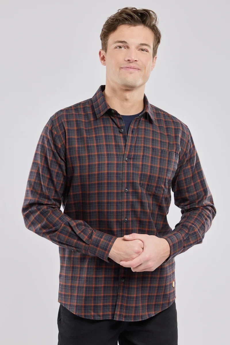 Environmentally Friendly Chemise manches longues droite col souple High-Quality