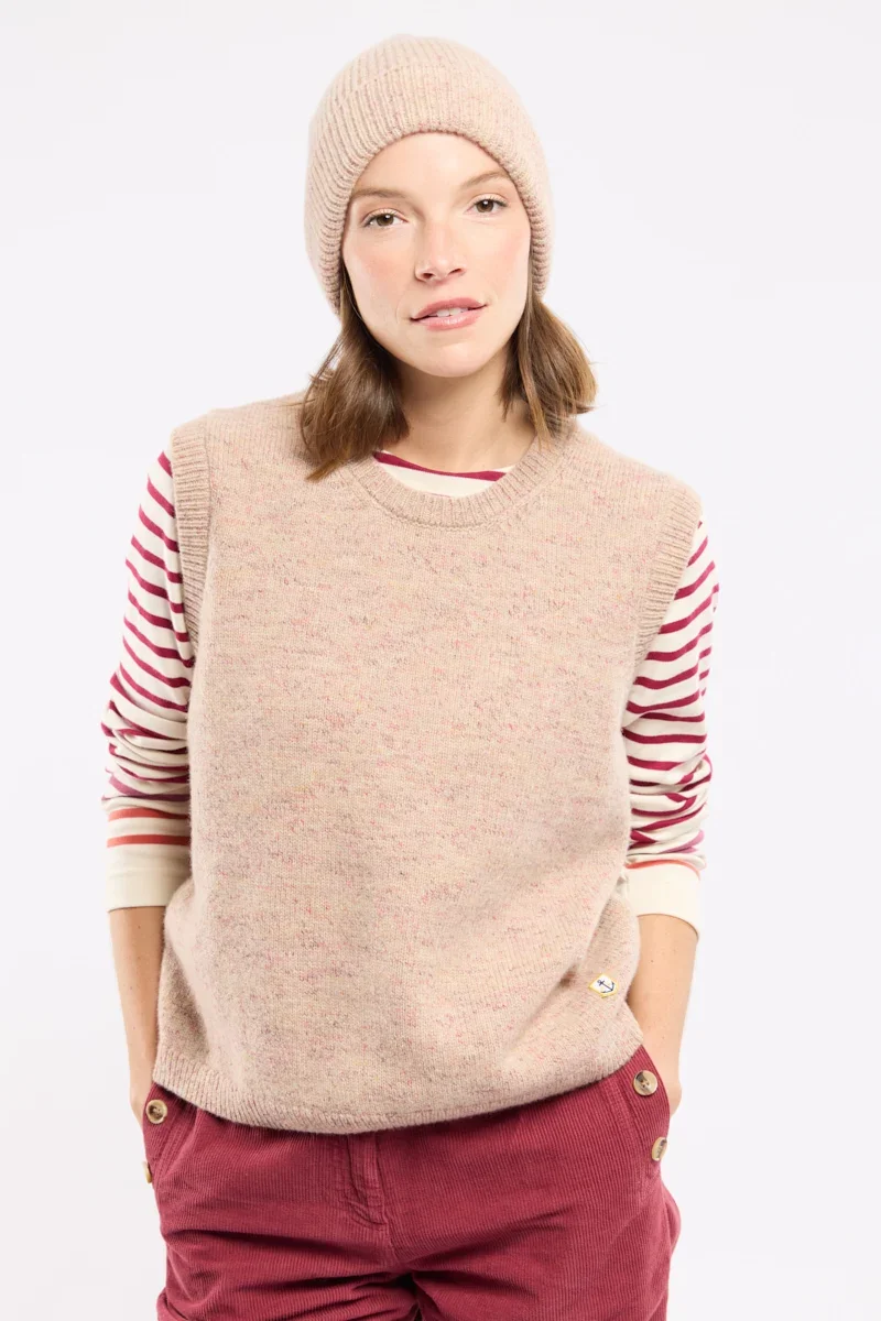 Quality Pull sans manche Héritage - laine Natural