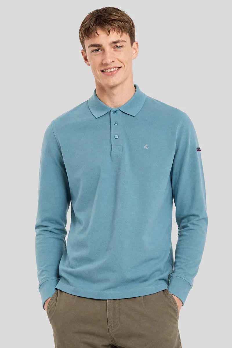 Original Design Polo manches longues - coton piqué Smooth