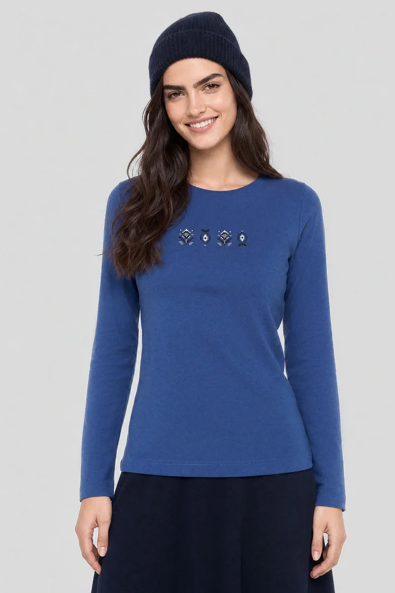 Durable T-shirt manches longues - coton léger Detailed