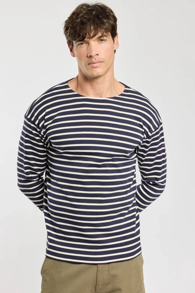 Lightweight Breton striped shirt - interlock cotton Functional