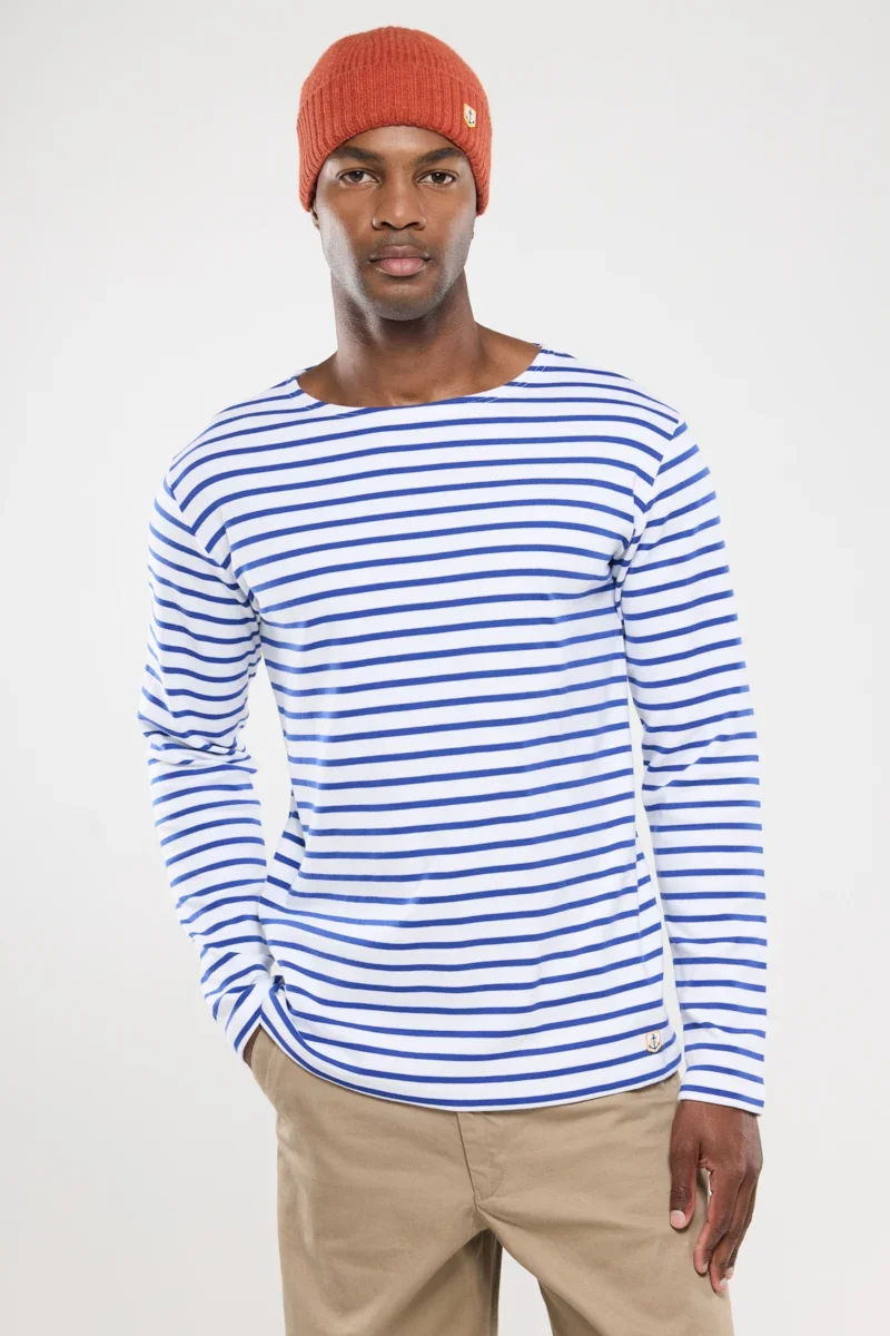 Smart Breton striped shirt - thick cotton Breathable