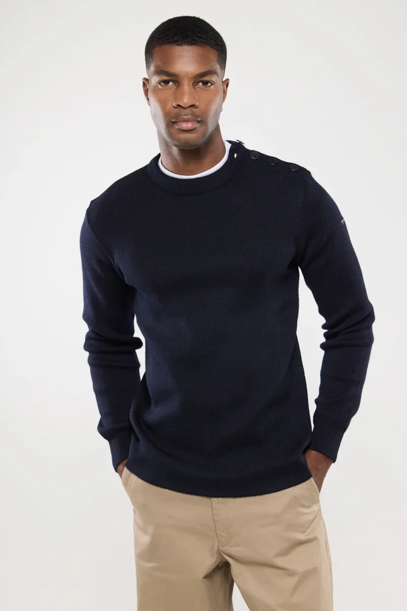 Official Fouesnant plain fisherman's jumper - wool World-Class