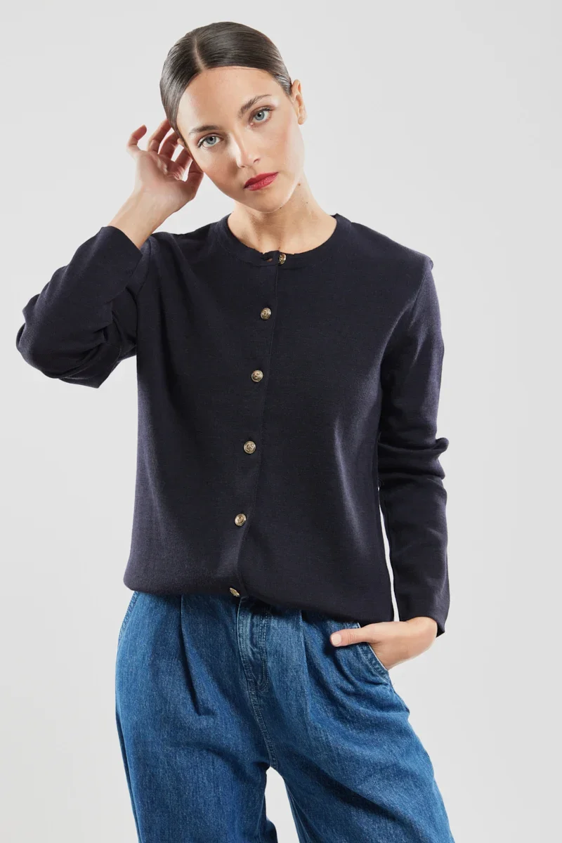 Reusable Cardigan - dense milano knit Dependable