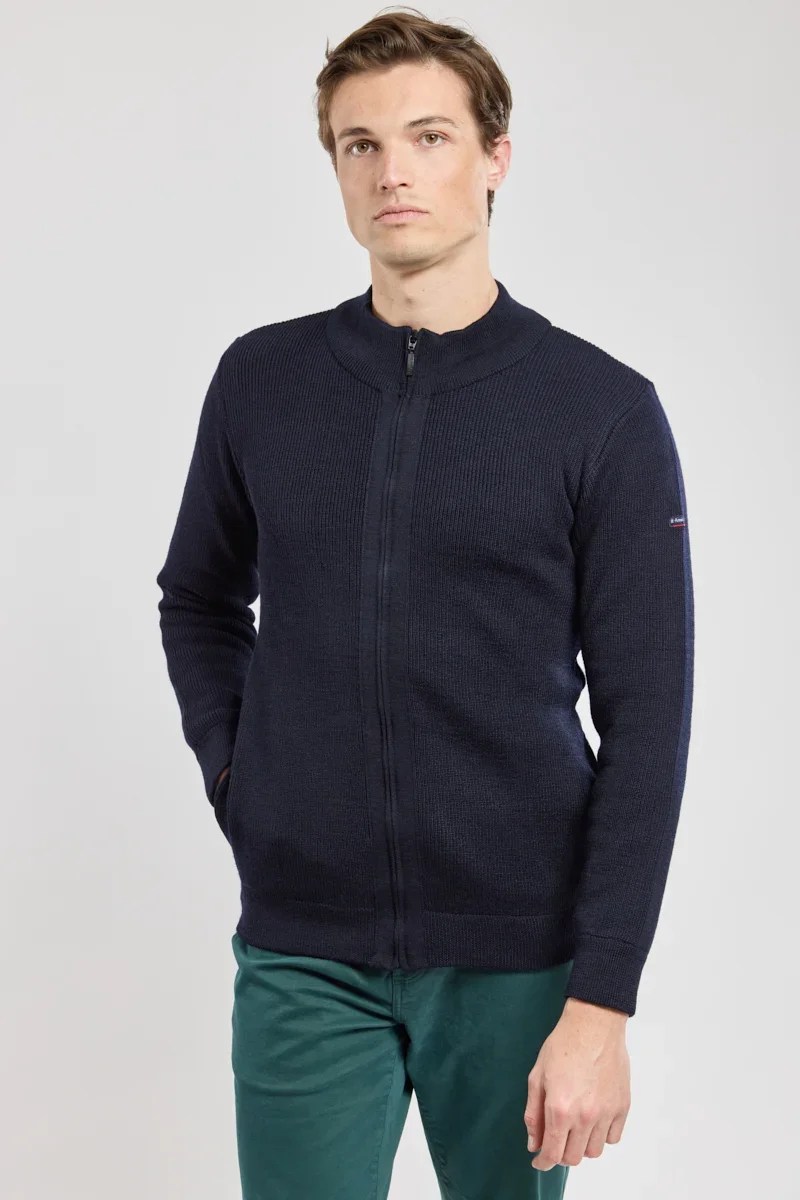 Elegant Full zip cardigan - wool Original Design
